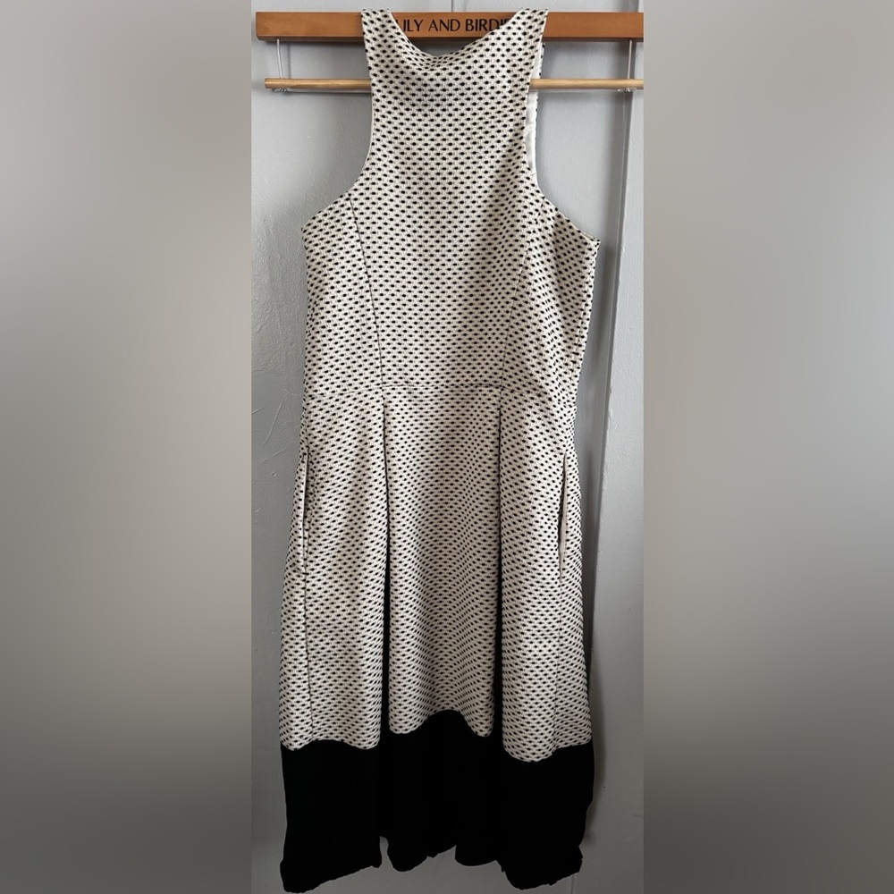 Express Black and White Patterned Dress
